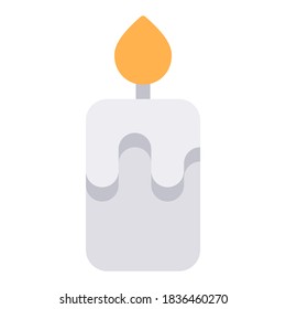 Candle with fire concept icon illustration. Vector design good for decorative element or ornament