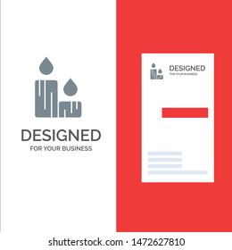 Candle, Fire, Easter, Nature Grey Logo Design and Business Card Template