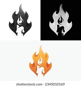 Abstraktes Logo für Feuerbrände der Kerze