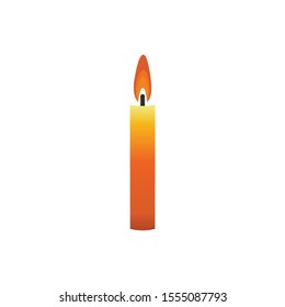 Candle Fire Flame Icon Vector Illustration