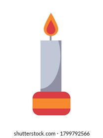 candle fire flame isolated icon vector illustration design