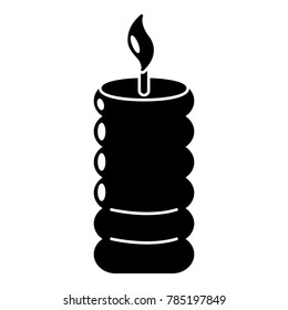 Candle fire icon. Simple illustration of candle fire vector icon for web
