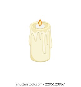 Candle und Feuer Symbol Vektordesign.