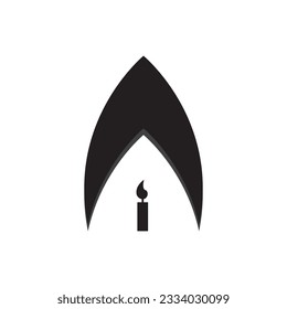 candle fire logo icon design.