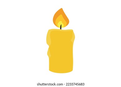 candle and fire vector colored