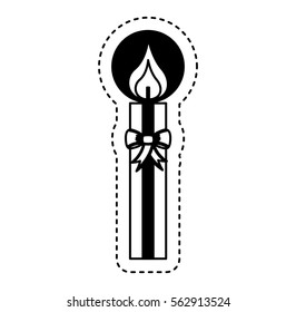 candle first communion icon vector illustration design