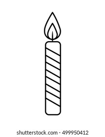 candle flame birthday isolated icon vector illustration design