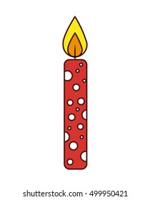 candle flame birthday isolated icon vector illustration design