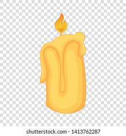 Candle flame icon. Cartoon illustration of candle flame vector icon for web design