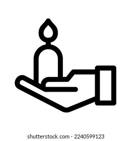 candle flame icon or logo isolated sign symbol vector illustration - high quality black style vector icons

