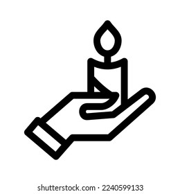 candle flame icon or logo isolated sign symbol vector illustration - high quality black style vector icons
