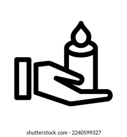 candle flame icon or logo isolated sign symbol vector illustration - high quality black style vector icons
