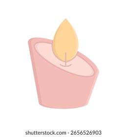 Ilustración vectorial de icono de vela y llama