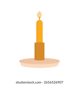 Ilustración vectorial de icono de vela y llama