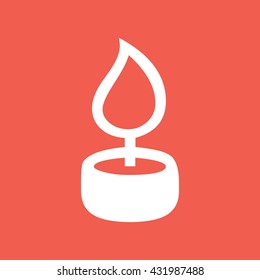 Candle flame icon vector illustration