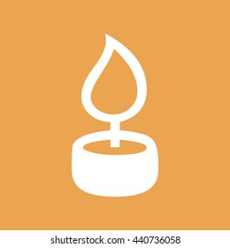 Candle flame icon vector illustration