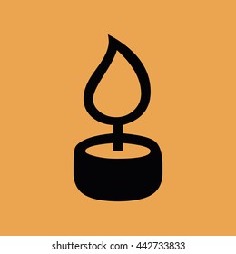 Candle flame icon vector illustration