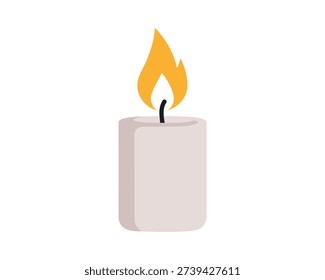 Candle Flame Illuminating Darkness, Home Décor, Creative Illustrations, Calming Environment, Close-up View, Peaceful Concept