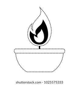 candle flame isolated icon