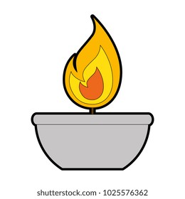 candle flame isolated icon