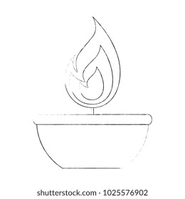candle flame isolated icon