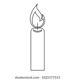 candle flame isolated icon