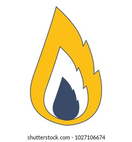 candle flame isolated icon