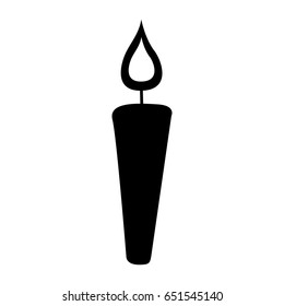 candle flame isolated icon