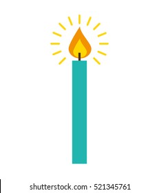 Candle Flame Isolated Icon Vector Illustration Design