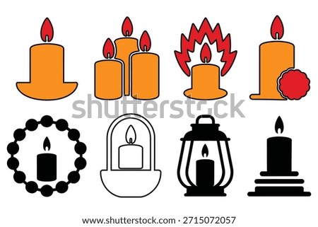 Candle flame light illumination fire