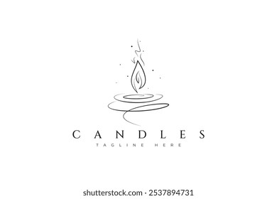 Candle Flame Light Logo Designs for Aromatherapy and Wellness Brands