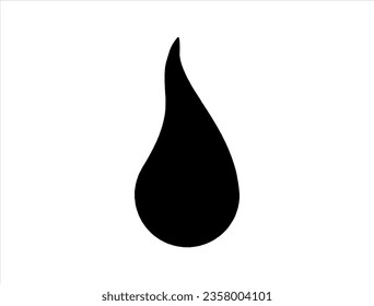 Candle flame silhouette vector art white background