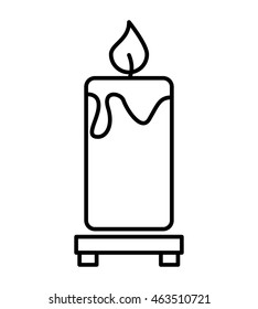 candle flame spa icon vector illustration design