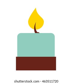 candle flame spa icon vector illustration design