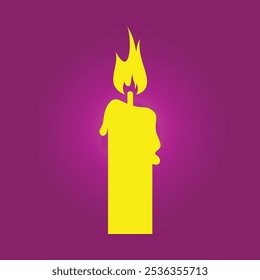 Kerze Flamme trendy Kunstwerk charmant abstrakte Vektorgrafik bunt anwendbares Design.eps