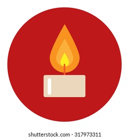 Candle flat icon