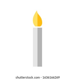 Candle flat icon design vector illustration