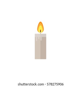 Candle flat icon, religion & church elements, Religious sign, a colorful solid pattern on a white background, eps 10.