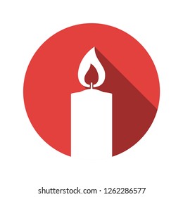 Candle flat icon vector