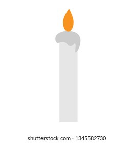 candle flat illustration on white