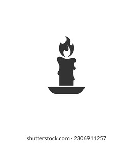 Candle flat style icon. Vector sign