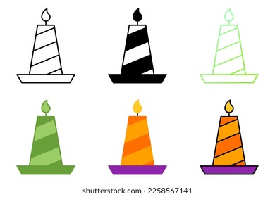 Candle in flat style isolated