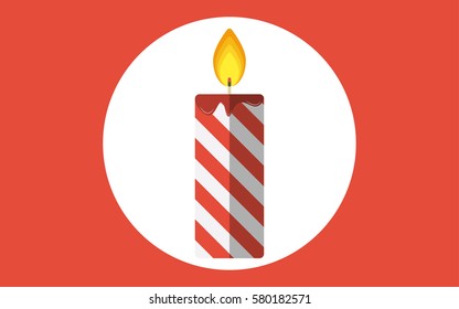 candle flat vector icon