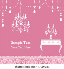 Candle frame. Illustration vector