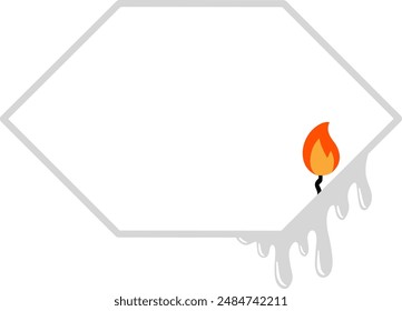 Candle Frame Outline Background Illustration