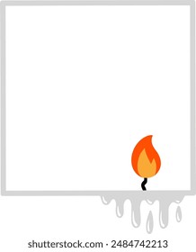 Candle Frame Outline Background Illustration