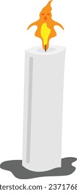 Candle with ghost Vector image or clipart