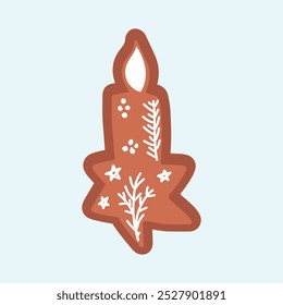 candle ginger bread on christmas day celebration party