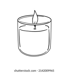 Candle in glass container