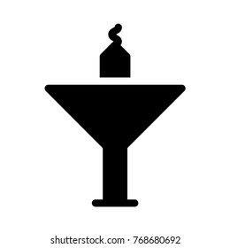  candle glyph icon